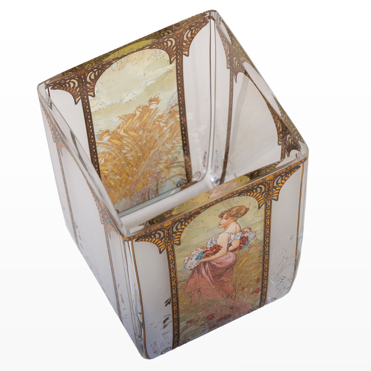 Porta-candela Alfons Mucha : Le 4 stagioni : Estate (dettaglio n°3)