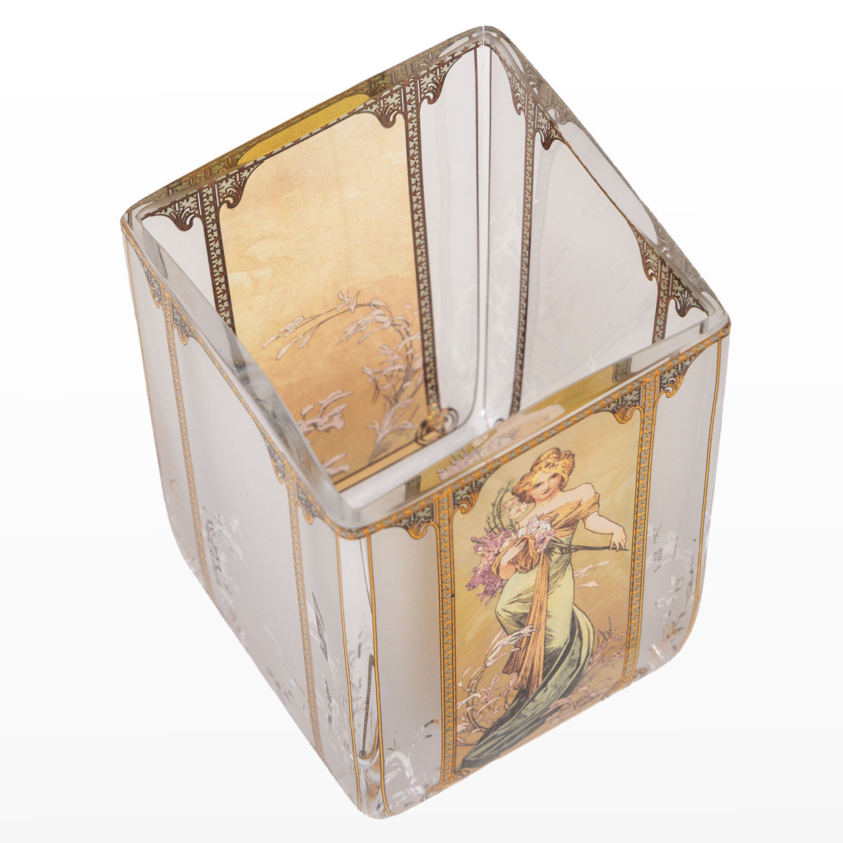 Porta-candela Alfons Mucha : Le 4 stagioni : Primavera (dettaglio n°3)