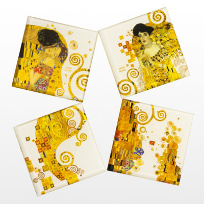 Set de 4 dessous de verre Gustav Klimt