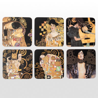 Set of 6 coasters Gustav Klimt