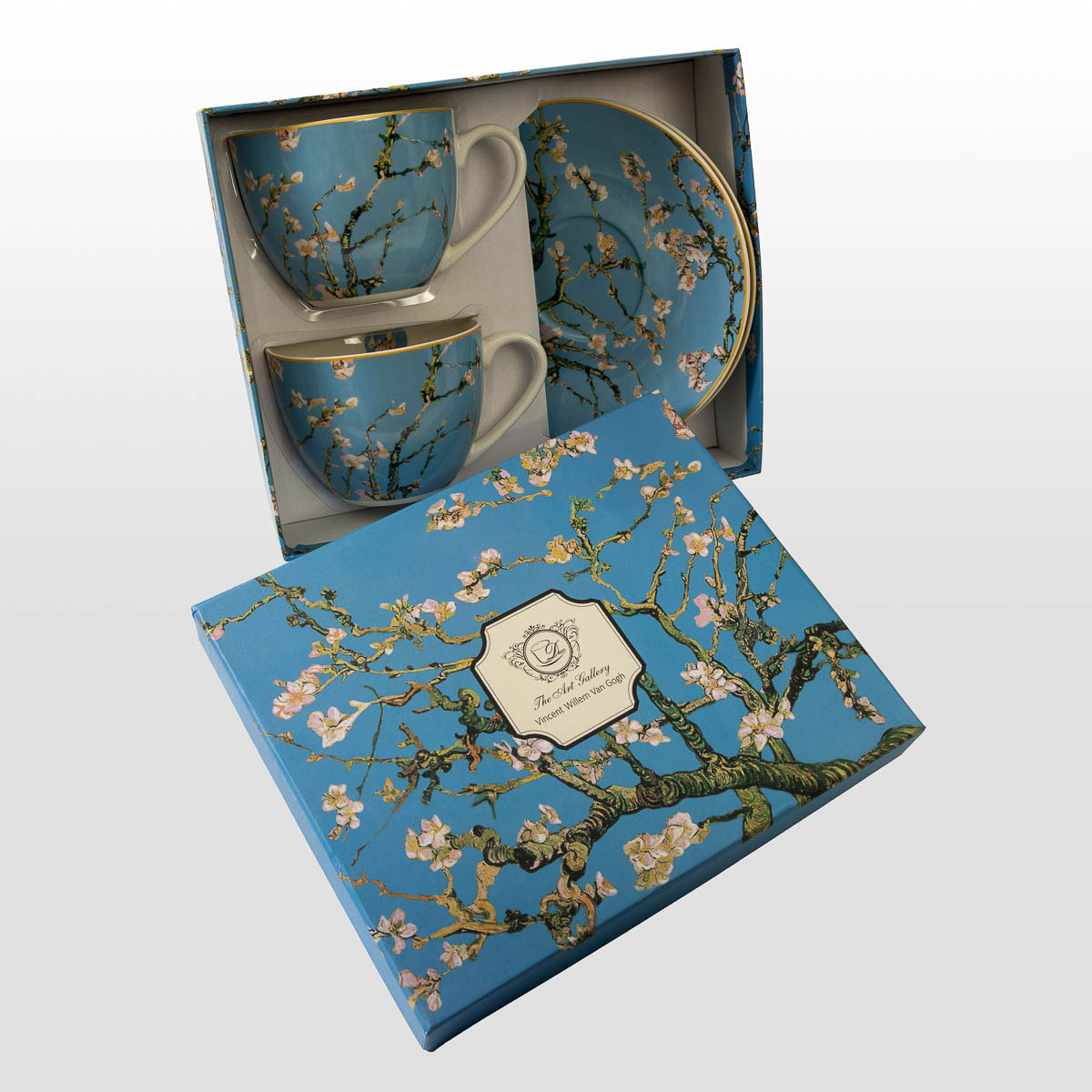 Van Gogh Tea Cup set : The Blossoming Almond Tree (detail 1)