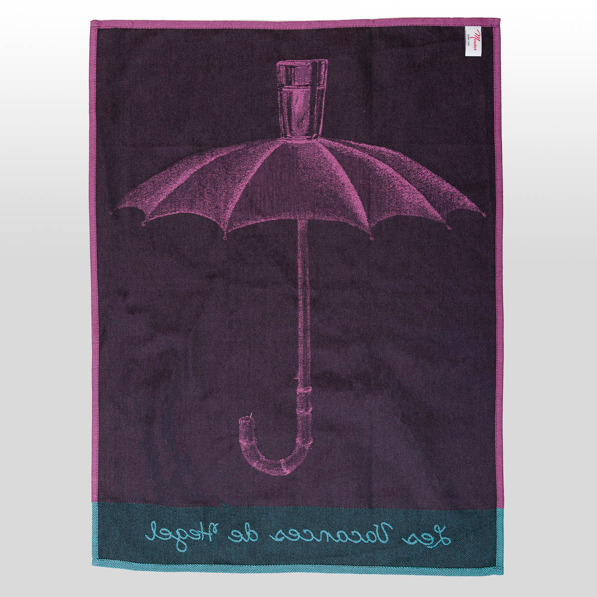 Paño de cocina de René Magritte : Les Vacances de Hegel (verso)