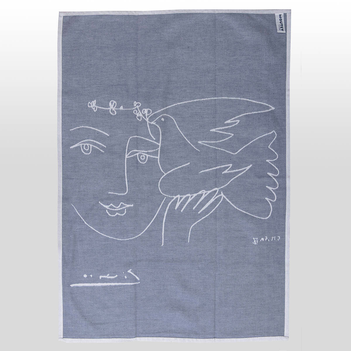 Paño de cocina de Pablo Picasso : El rostro de la Paz (verso)