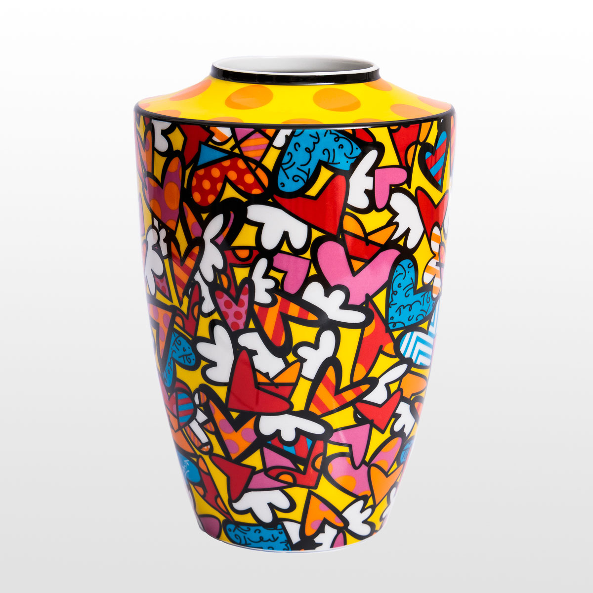 Romero Britto vase : All we need is love (detail 1)