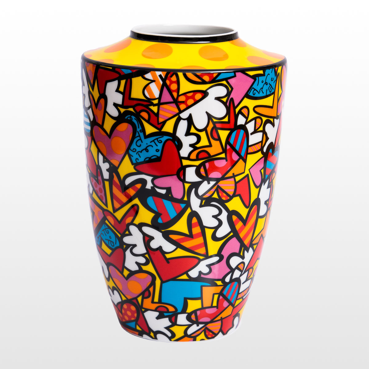 Romero Britto vase : All we need is love (detail 3)