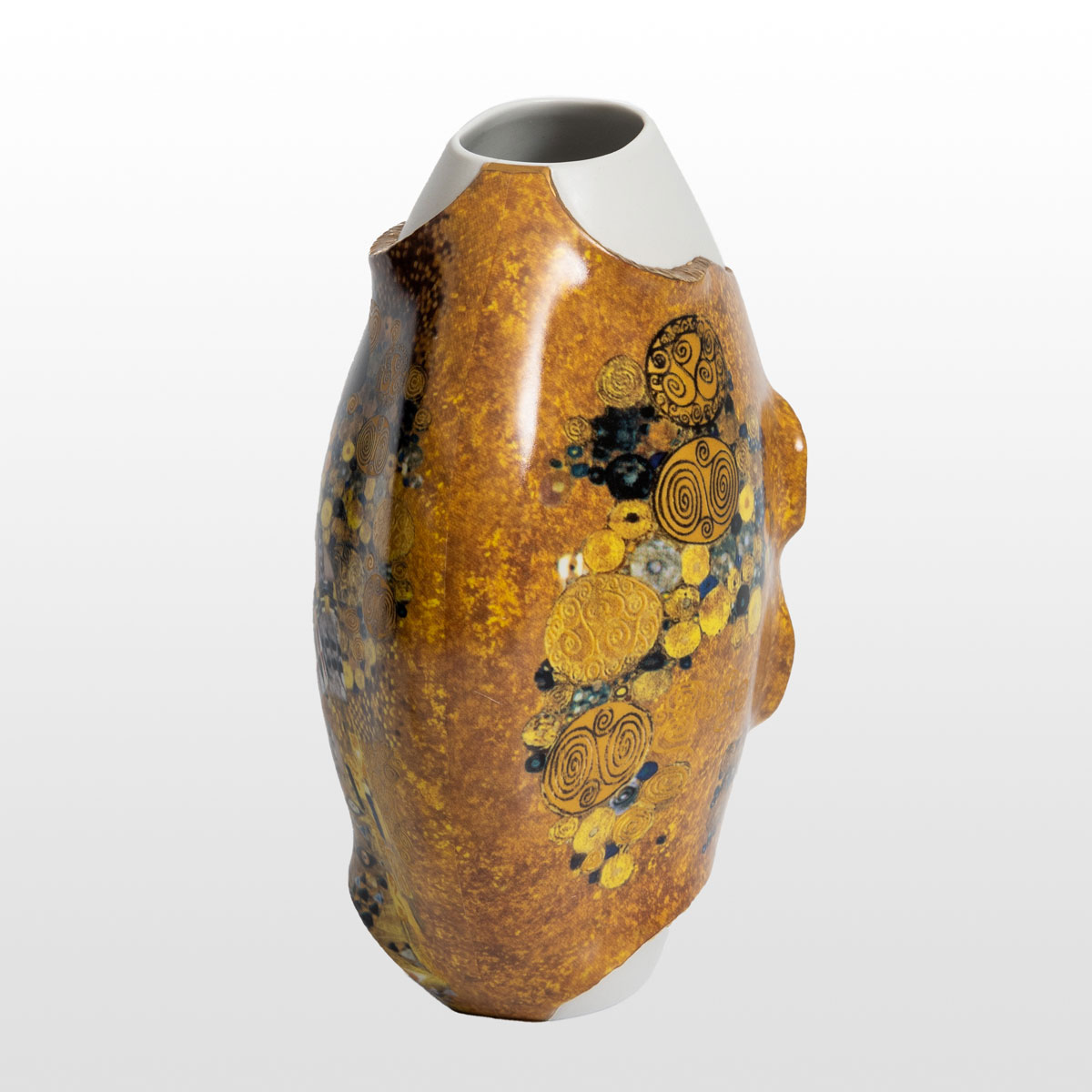 Vaso de porcelana Gustav Klimt: Adèle bloch (blanco y oro), detalle 3