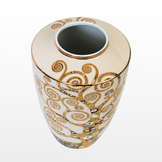 Vase Goebel Gustav Klimt - Arbre De Vie, Porcelaine Multicolore, Neuf