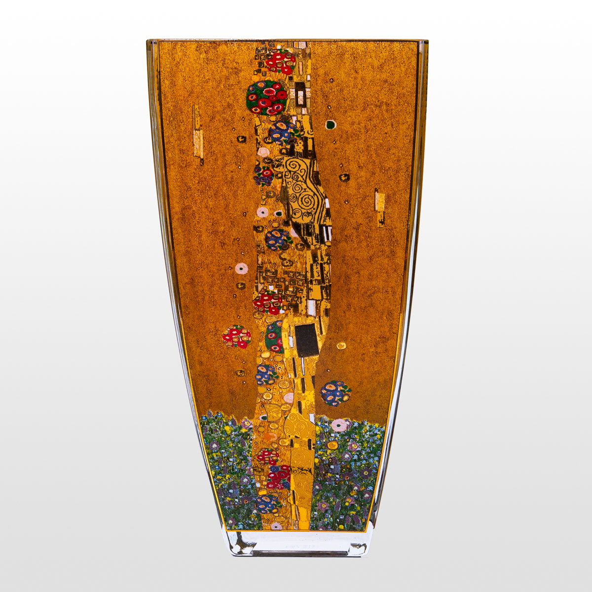 Glass Vase by Gustav Klimt: The kiss, (30 cm) (detail 2)