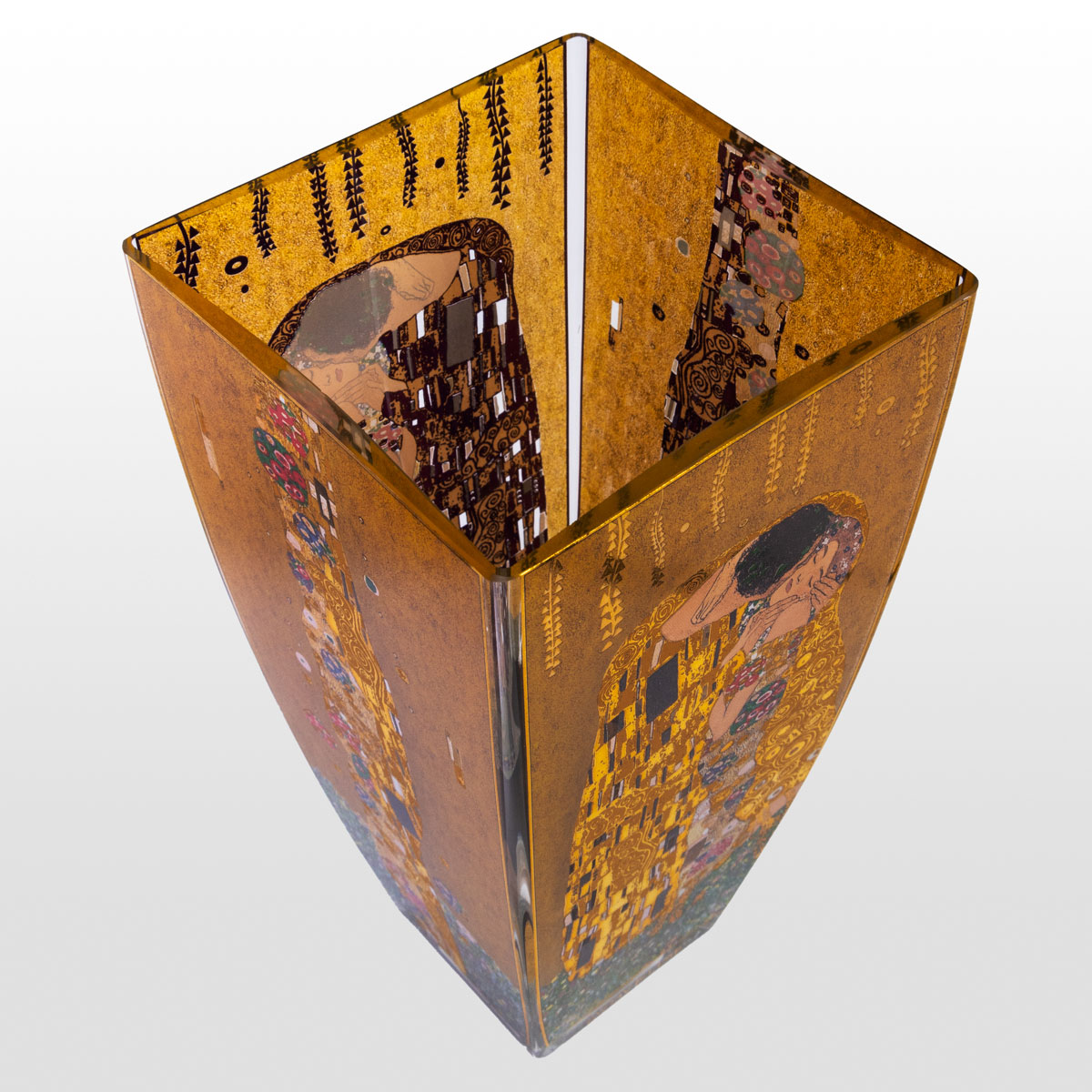 Jarrón de vidrio Gustav Klimt: El beso, (30 cm) (detalle 3)