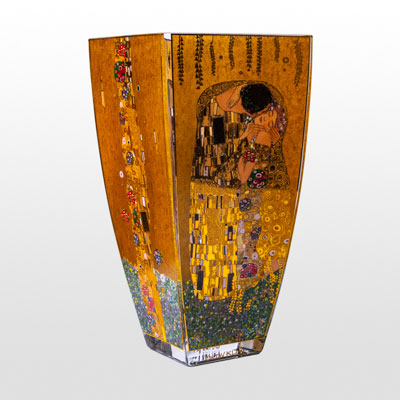 Jarrón de vidrio Gustav Klimt: El beso (30 cm)