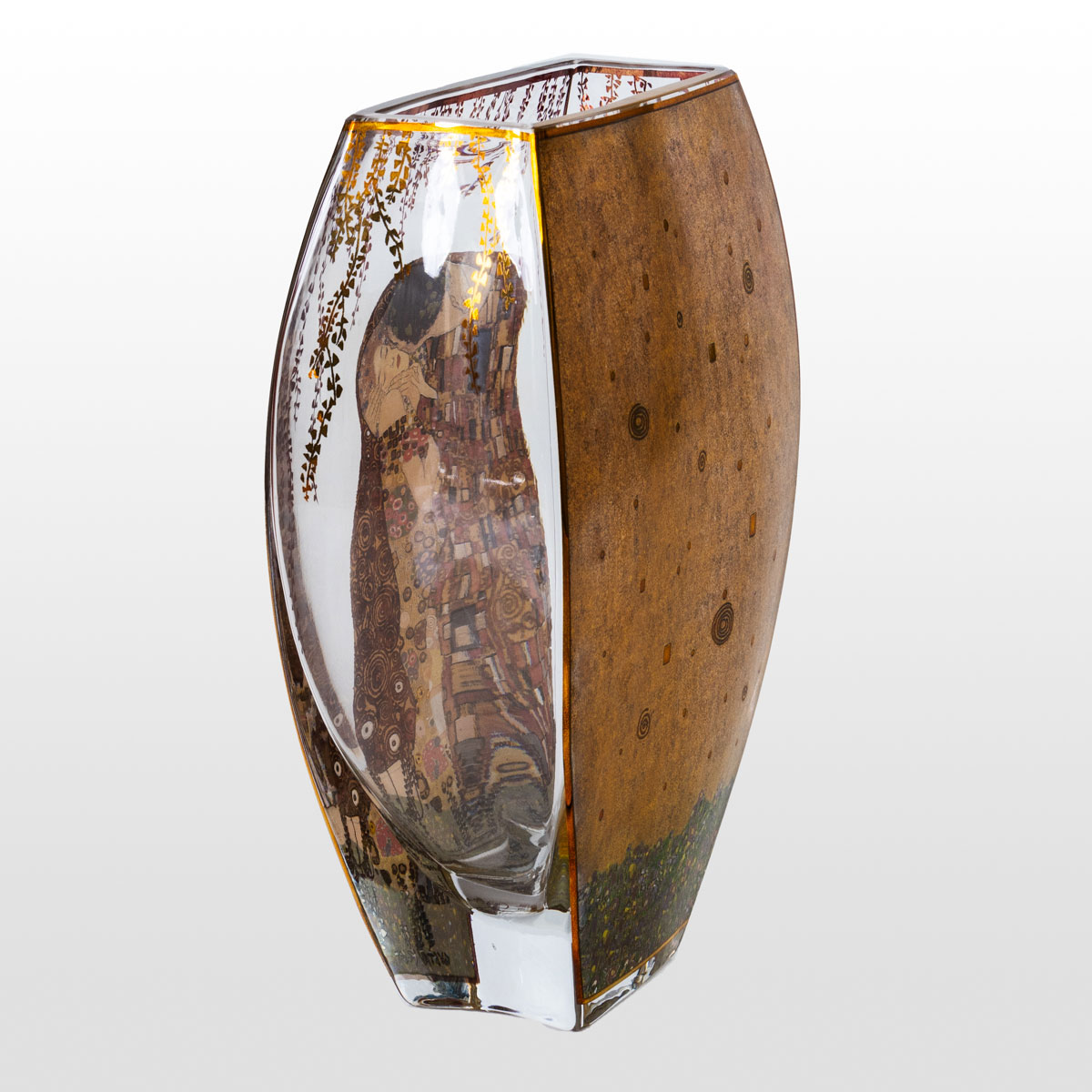 Vase en verre Gustav Klimt : Le baiser, (22,5 cm) (détail 5)