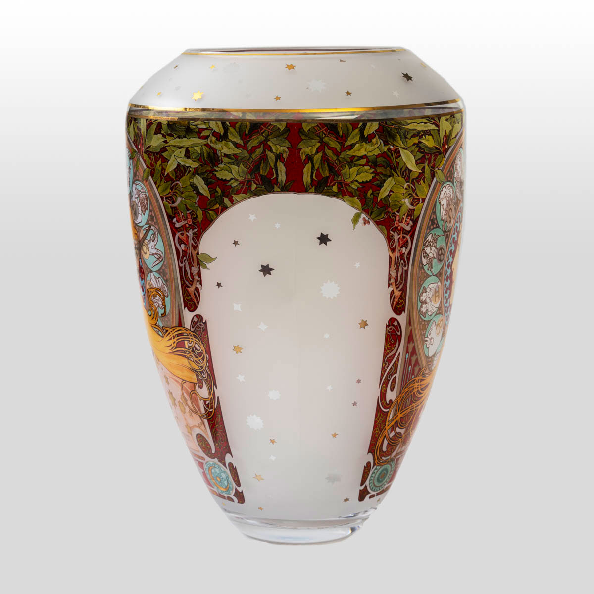 Vaso in vetro Alfons Mucha: Zodiaco (dettaglio 1)