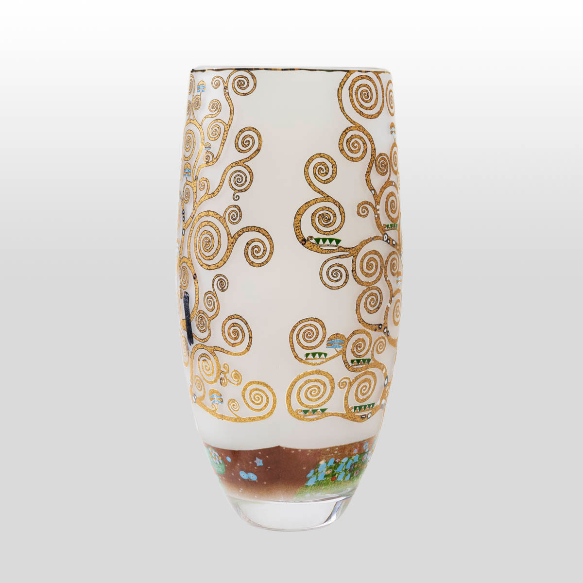 Sanded glass vase Gustav Klimt: The Tree of Life