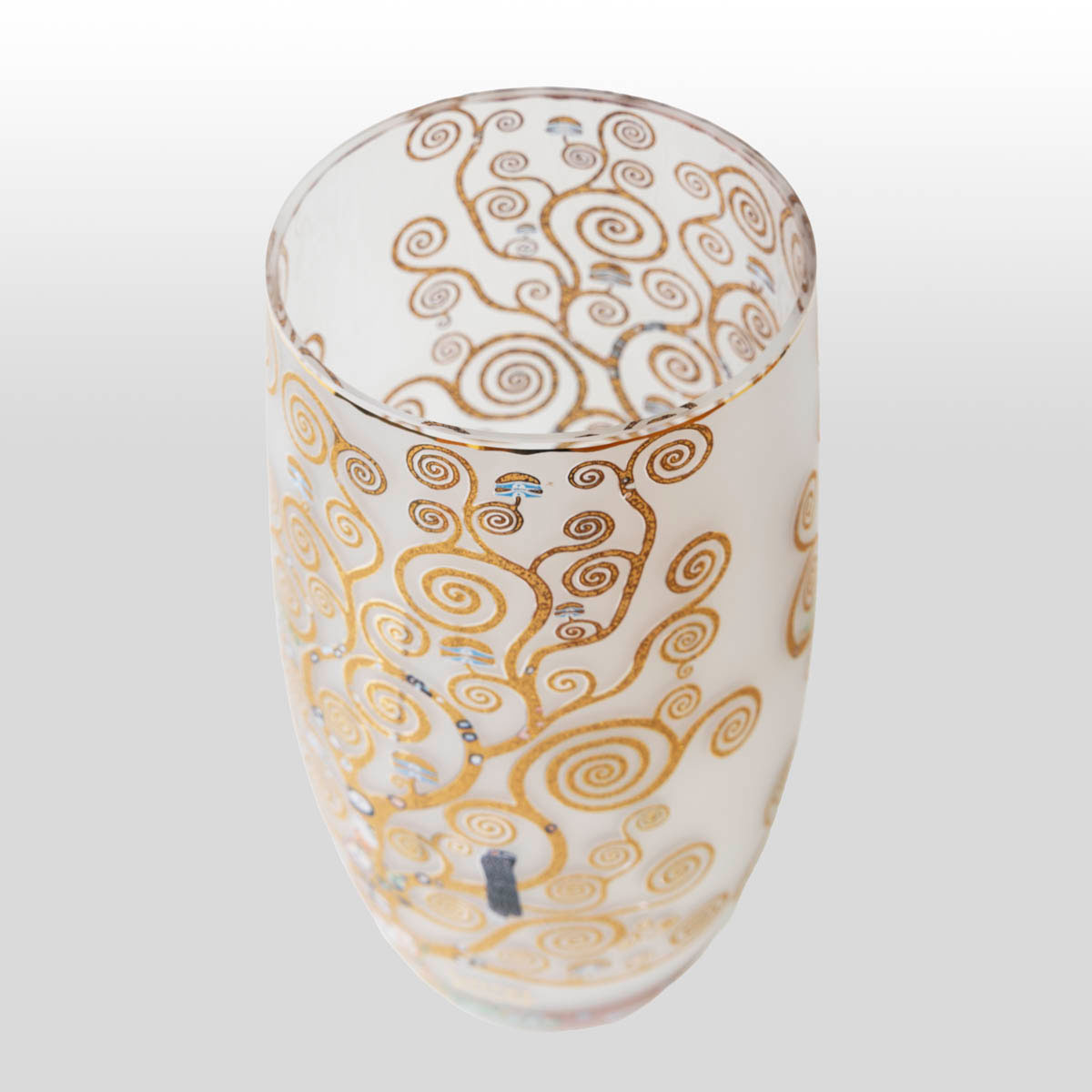 Sanded glass vase Gustav Klimt: The Tree of Life