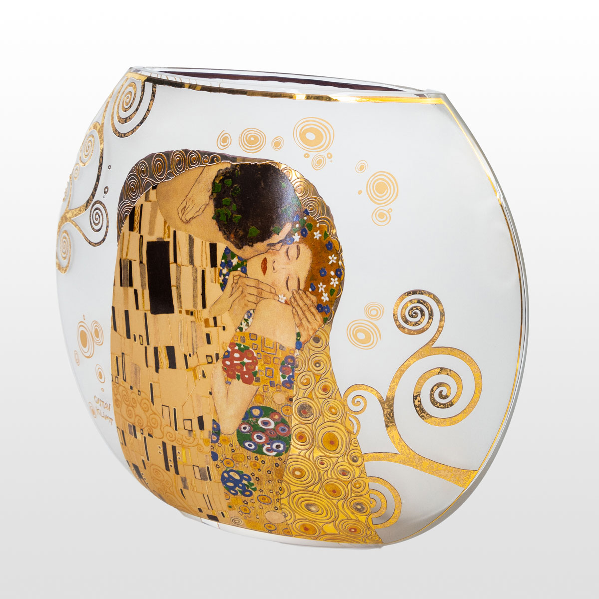 Vase en verre sablé Gustav Klimt : Le baiser (22 cm) (détail 5)