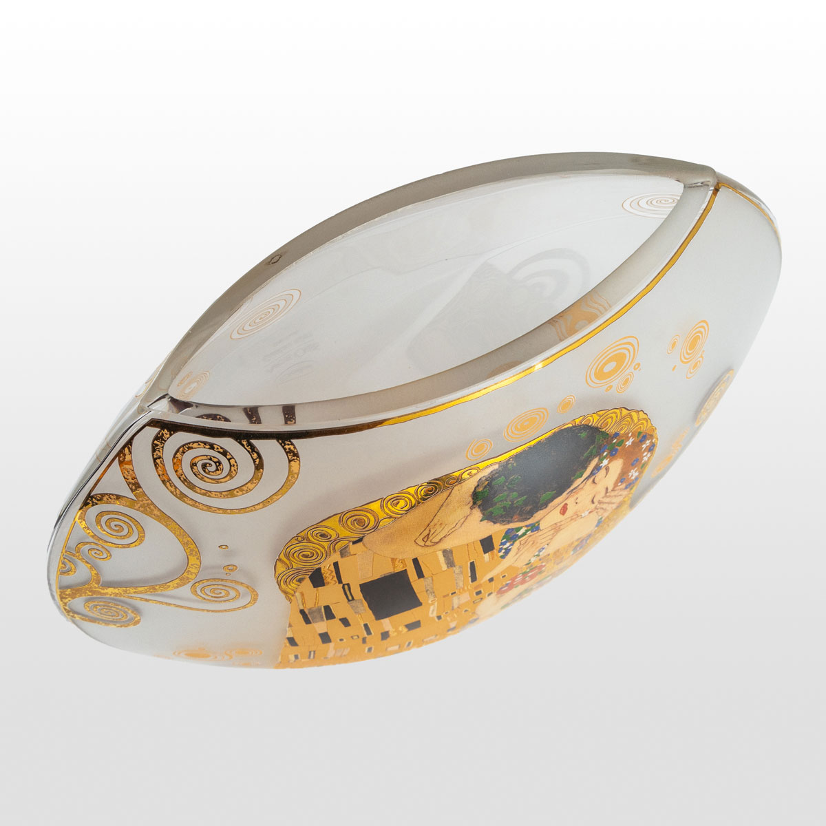 Jarrón de cristal esmerilado Gustav Klimt: El beso (22 cm) (detalle 6)