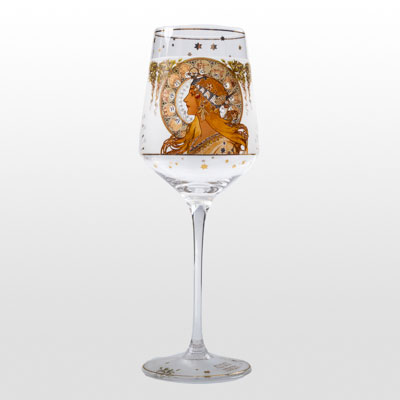 Wine glass Alphonse Mucha: Zodiac