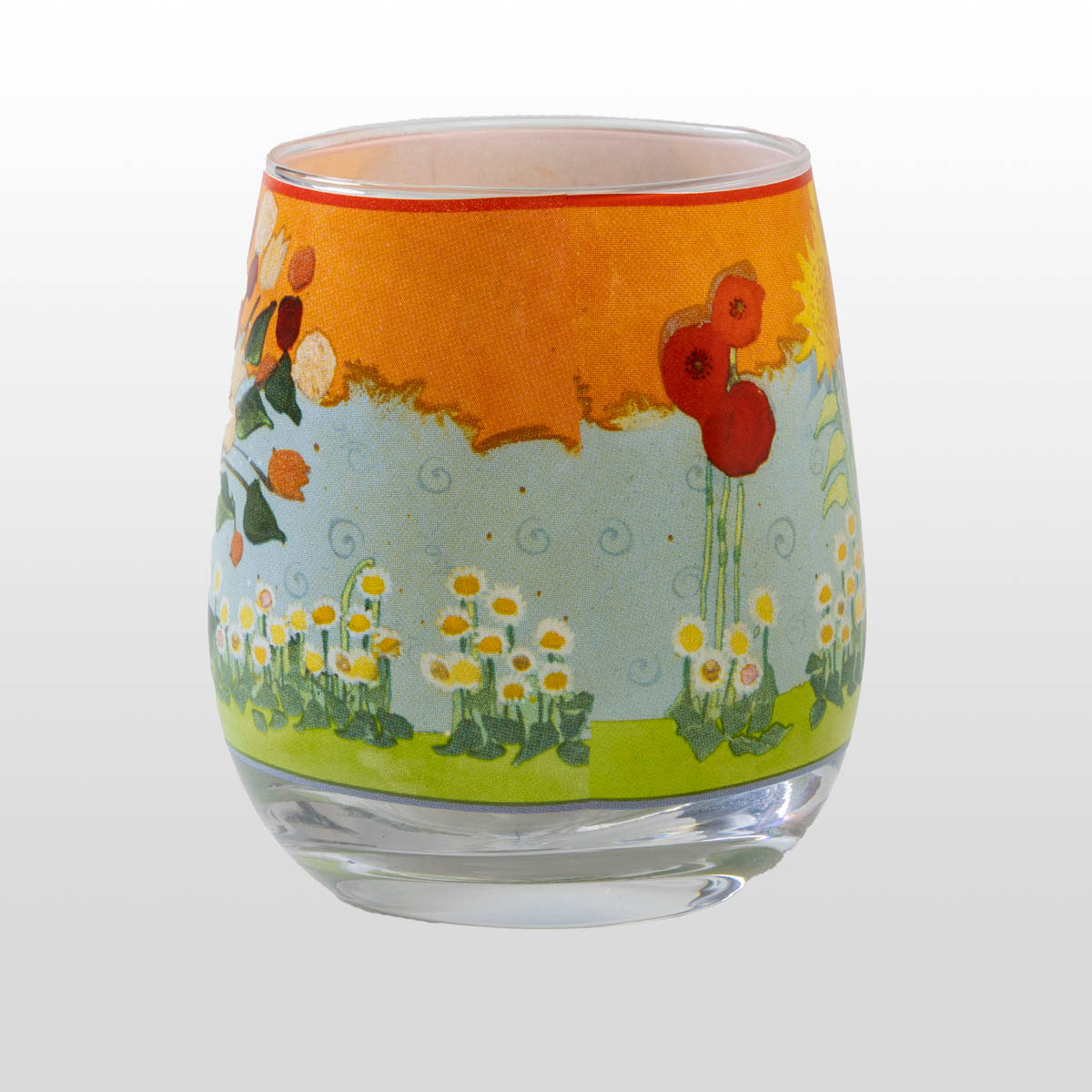 Glass candle holder Rosina Wachtmeister : L'estate in giardino  (detail)