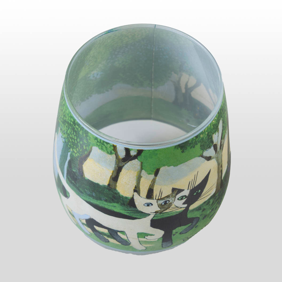 Glass candle holder Rosina Wachtmeister Una passeggiata nel verde (detail 3)