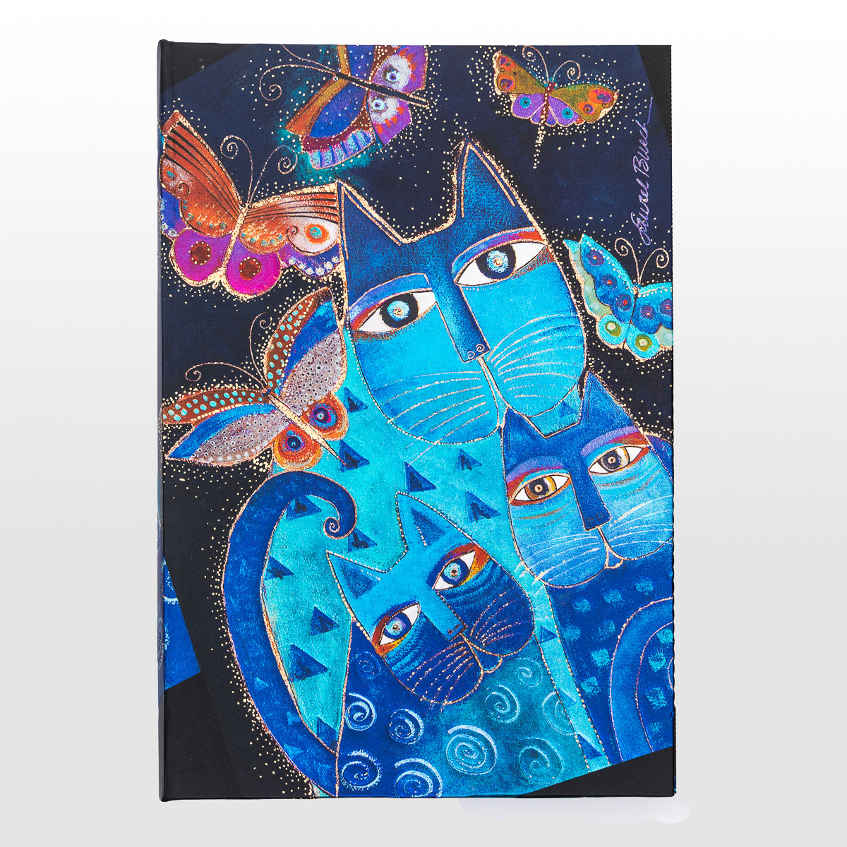 Paperblanks Journal diary - Laurel Burch : Blue Cats and Butterflies (detail 1)