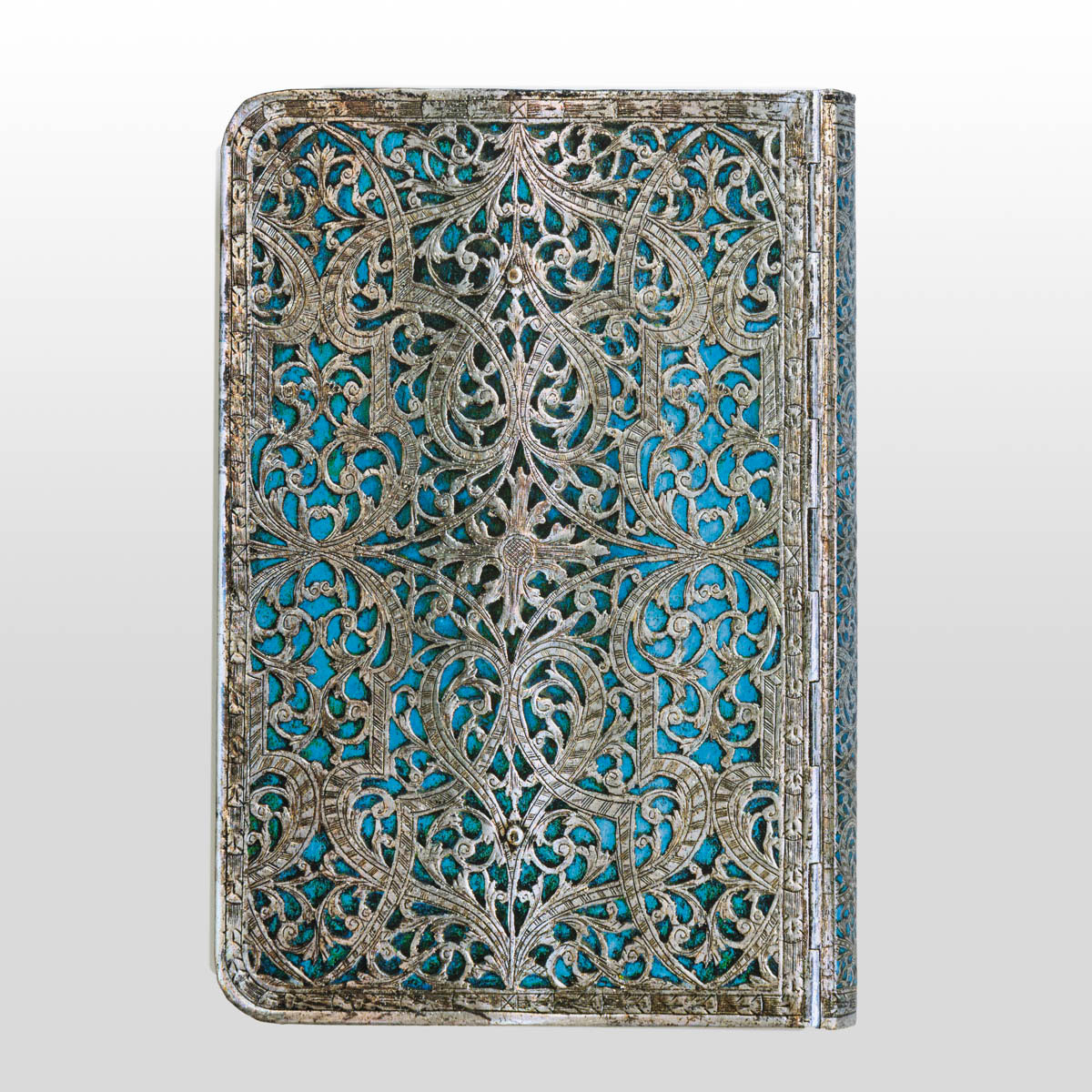 Journal diary Paperblanks - Silver Filigree : Maya Blue - MINI classic (detail 1)