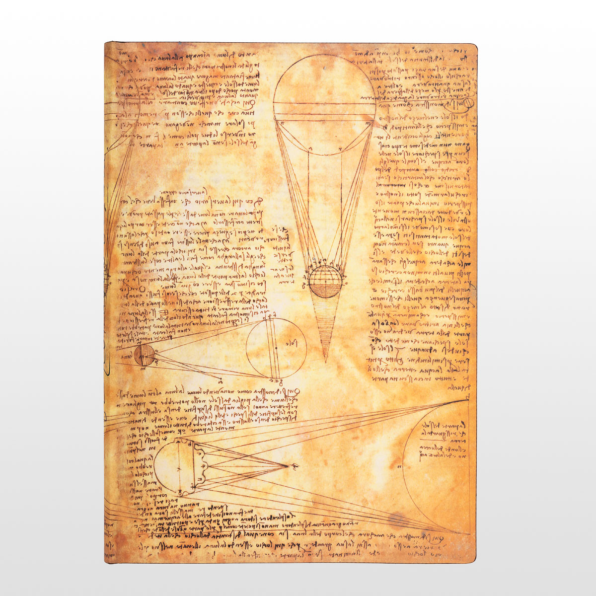 Paperblanks Journal diary - Leonardo’s Sketches : Sun & Moonlight - Midi (Flexis)