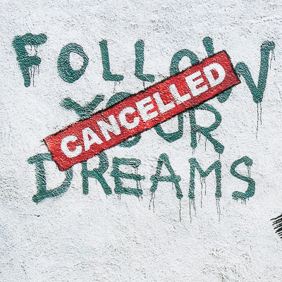 Banksy Art Print - Follow your dreams, cancelled