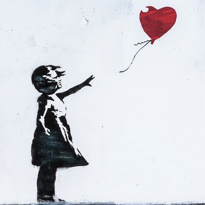 Affiche Banksy : La petite fille au ballon