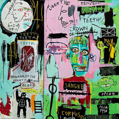 Lámina Jean-Michel Basquiat :  In Italian (1983)