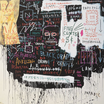 Lámina Jean-Michel Basquiat :  Museum Security
