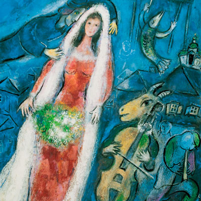 Stampa Marc Chagall - La sposa