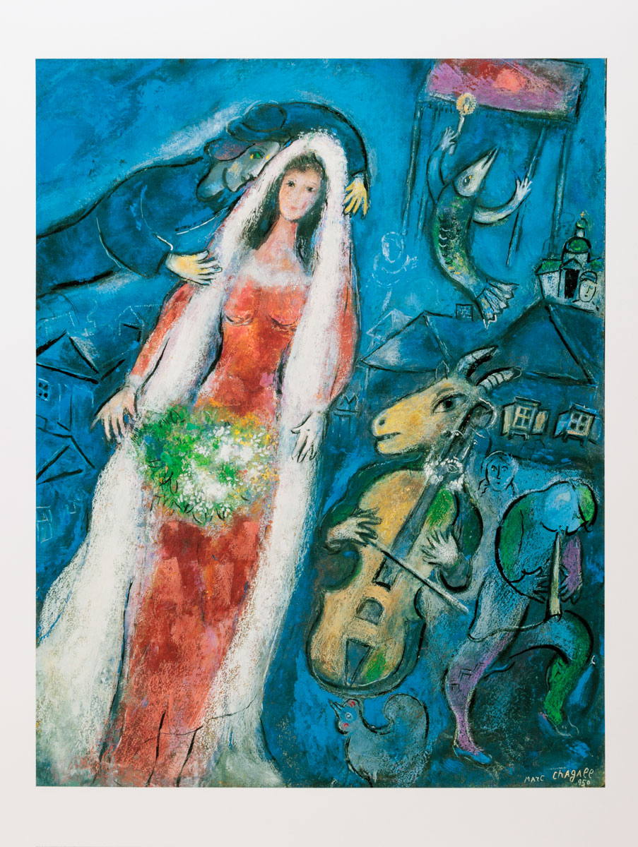 Affiche Marc Chagall - La mariée