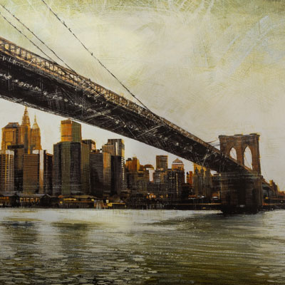 Matthew Daniels Art Print - Brooklyn Bridge View