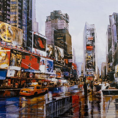 Matthew Daniels Art Print - Evening in Times Square
