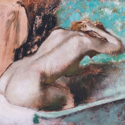 Affiche Edgar Degas - Femme assise sur le rebord d'une baignoire