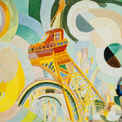 Lámina Robert Delaunay : Estudio para Aire, Hierro y Agua (1937)