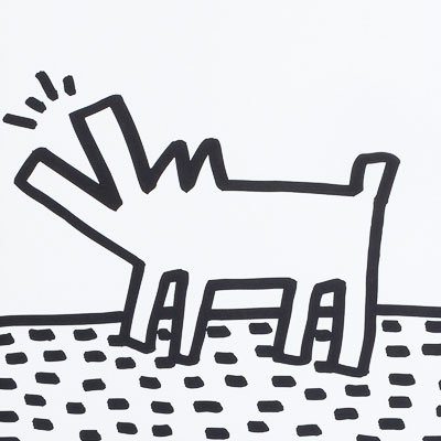 Lámina Keith Haring : Barking Dog