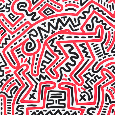 Keith Haring Art Print - Fun Gallery Exhibition (1983)