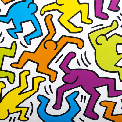 Keith Haring Art Print - Untitled Dancers (1983)