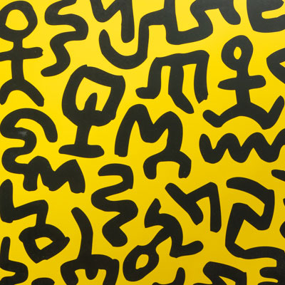 Lámina Keith Haring : Untitled Yellow (1990)