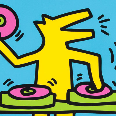 Lámina Keith Haring : Untitled DJ (1983)
