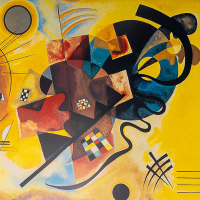 Lámina Vassily Kandinsky - Amarillo, rojo, azul (1925)