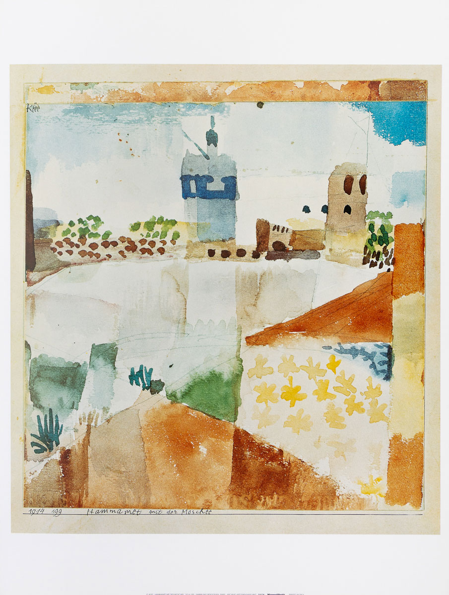 Affiche Paul Klee - Hammamet et sa Mosquée (1914)