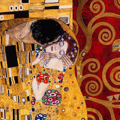 Gustav Klimt Art Print - The kiss (Gold)