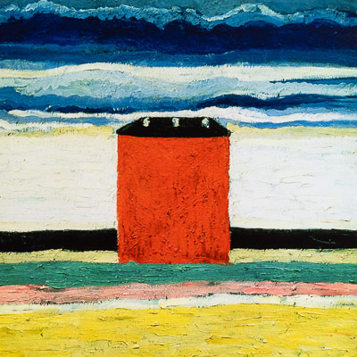 Lámina Malevitch - La casa roja (1932)