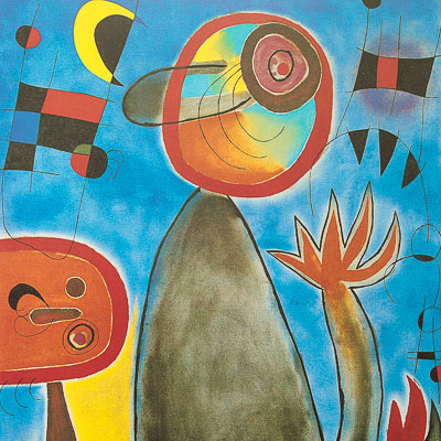 Lámina Joan Miro - Echelles en roue de feu (1953)