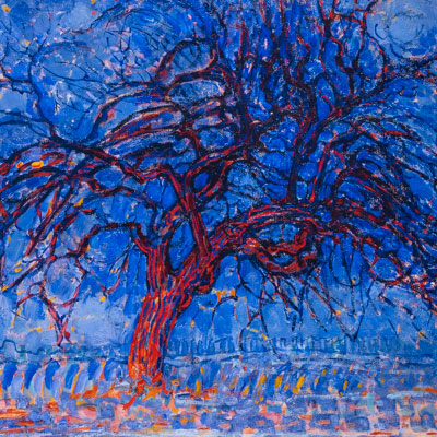 Lámina Piet Mondrian - El árbol rojo