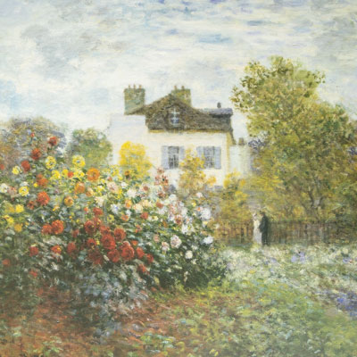 Claude Monet Poster - The Artist's Garden in Argenteuil (1873)