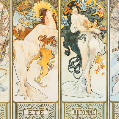 Alphonse Mucha Art Print - The Four Seasons