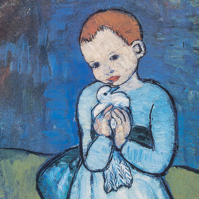 Stampa Pablo Picasso - Bambino con una colomba